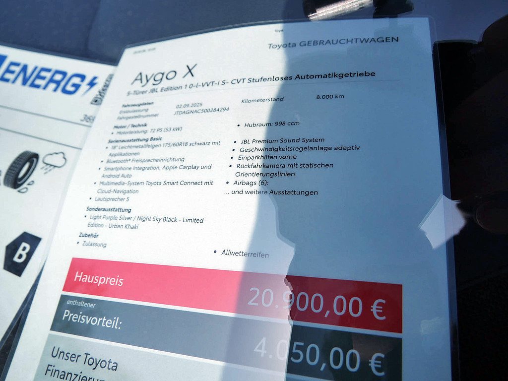 Fahrzeugansicht TOYOTA Aygo X 1.0 JBL Edition - Bild 27